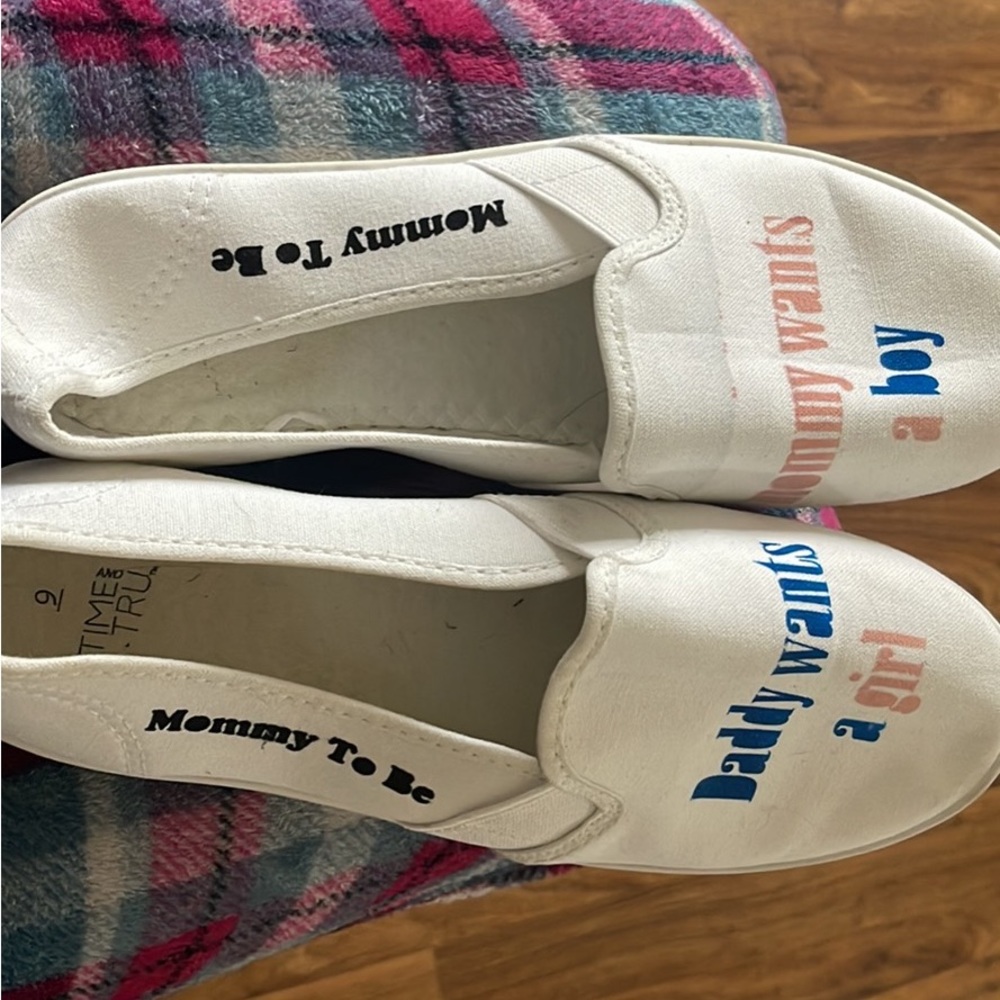 Custom gender reveal shoes
